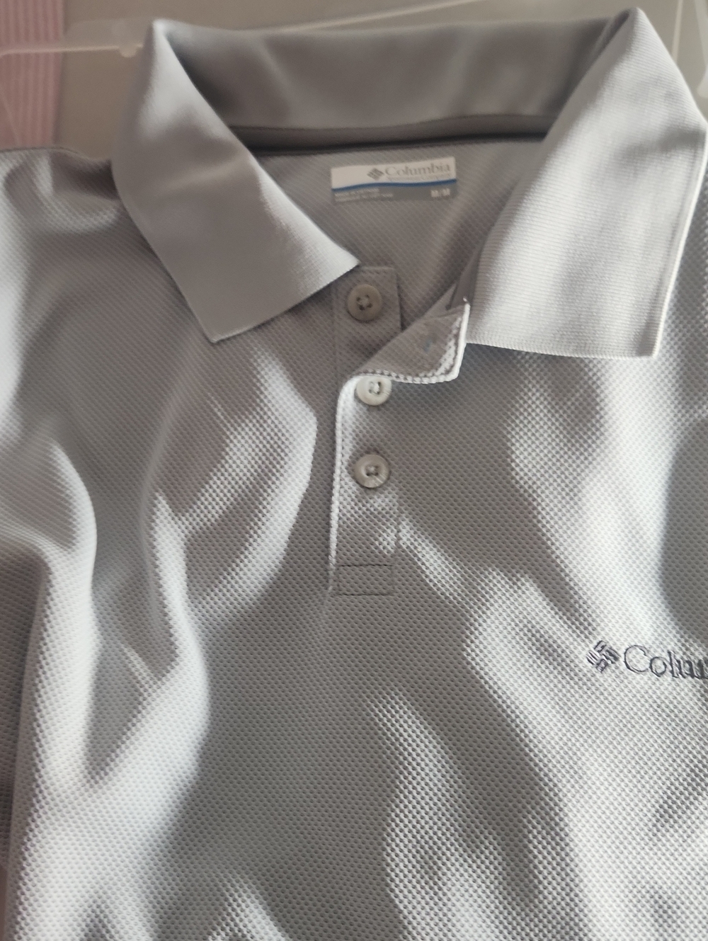 Columbia Men Polo Shirt in Light Gray